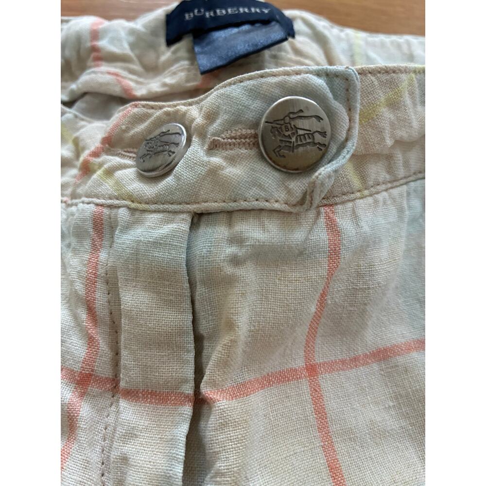 Burberry Girls Linen Pants Size 8 Pretty Academia Plaid - Picture 7 of 13